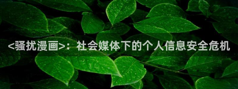 香蕉文化漫画书免费阅读平台网页：<骚扰漫画>：社会媒体下的个人信息安全危机